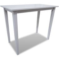 vidaXL Drevený barový stôl, biely - cena, srovnání