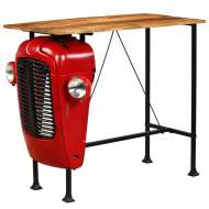 vidaXL Traktorový barový stôl mangovníkové drevo červený 60x120x107 cm - cena, srovnání