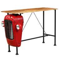vidaXL Traktorový barový stôl mangovníkové drevo červený 60x150x107 cm - cena, srovnání