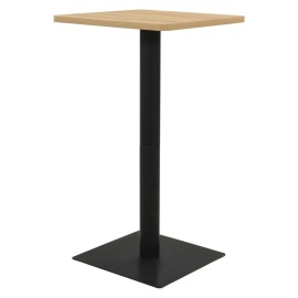 vidaXL Bistro stolík, dubová farba 60x60x107 cm