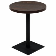 vidaXL Bistro stolík, MDF a oceľ, okrúhly, 60x75 cm, tmavý popolový - cena, srovnání