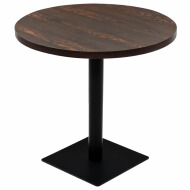 vidaXL Bistro stolík, MDF a oceľ, okrúhly, 80x75 cm, tmavý popolový - cena, srovnání