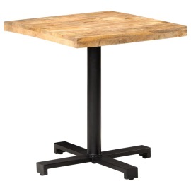 vidaXL Bistro stolík štvorcový 70x70x75 cm surové mangovníkové drevo