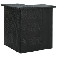 vidaXL Rohový barový stolík čierny 100x50x105 cm polyratanový - cena, srovnání