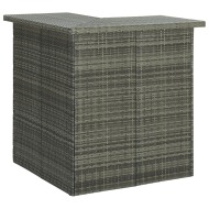 vidaXL Rohový barový stolík sivý 100x50x105 cm polyratanový - cena, srovnání
