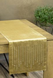 Eurofirany OBRUS ROYAL 3 35 X 180 CM ZLATÝ