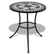vidaXL Bistro stolík, čierno biely 60 cm, mozaikový - cena, srovnání