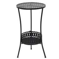 vidaXL Bistro stolík, čierny 40x70 cm, kov - cena, srovnání