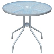 vidaXL Bistro stolík, sivý 80x71 cm, oceľ - cena, srovnání
