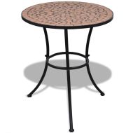 vidaXL Bistro stolík, tehlová farba 60 cm, mozaikový - cena, srovnání