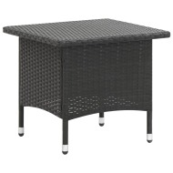 vidaXL Čajový stôl čierny 50x50x47 cm polyratanový - cena, srovnání