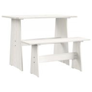 vidaXL Jedálenský stôl s lavicou biely masívne borovicové drevo - cena, srovnání