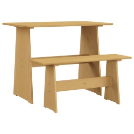 vidaXL Jedálenský stôl s lavicou medovohnedý masívne borovicové drevo