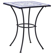 vidaXL Mozaikový bistro stolík, modro biely 60 cm, keramika - cena, srovnání