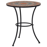 vidaXL Mozaikový bistro stolík, oranžový/sivý 60 cm, keramika - cena, srovnání