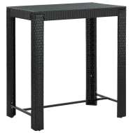 vidaXL Záhradný barový stolík čierny 100x60,5x110,5 cm polyratanový - cena, srovnání