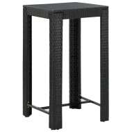 vidaXL Záhradný barový stolík čierny 60,5x60,5x110,5 cm polyratanový - cena, srovnání