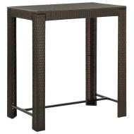 vidaXL Záhradný barový stolík hnedý 100x60,5x110,5 cm polyratanový - cena, srovnání