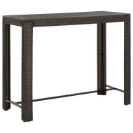 vidaXL Záhradný barový stolík hnedý 140,5x60,5x110,5 cm polyratanový - cena, srovnání