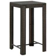 vidaXL Záhradný barový stolík hnedý 60,5x60,5x110,5 cm polyratanový - cena, srovnání