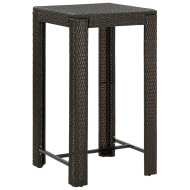 vidaXL Záhradný barový stolík hnedý 60,5x60,5x110,5 cm polyratanový - cena, srovnání