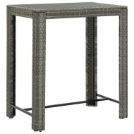 vidaXL Záhradný barový stolík sivý 100x60,5x110,5 cm polyratanový - cena, srovnání
