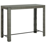 vidaXL Záhradný barový stolík sivý 140,5x60,5x110,5 cm polyratanový - cena, srovnání