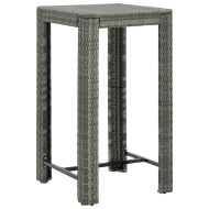 vidaXL Záhradný barový stolík sivý 60,5x60,5x110,5 cm polyratanový - cena, srovnání