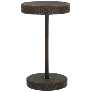 vidaXL Záhradný stolík hnedý 60,5x106 cm polyratanový - cena, srovnání