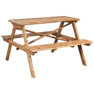 vidaXL Piknikový stôl 120x120x78 cm, bambus - cena, srovnání