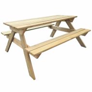 vidaXL Piknikový stôl 150x135x71,5 cm, drevo - cena, srovnání