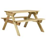 vidaXL Piknikový stôl s lavicami 110x123x73 cm impregnovaná borovica - cena, srovnání