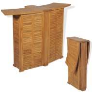 vidaXL Skladací barový stôl 155x53x105 cm, tíkový masív - cena, srovnání