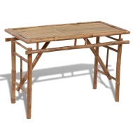 vidaXL Skladací záhradný stôl 120x50x77 cm, bambus - cena, srovnání
