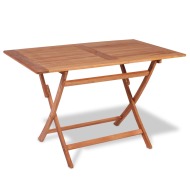 vidaXL Skladací záhradný stôl 120x70x75 cm, tíkový masív - cena, srovnání