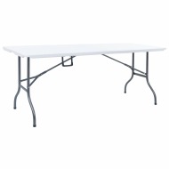 vidaXL Skladací záhradný stôl biely 180x72x72 cm HDPE - cena, srovnání