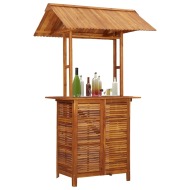 vidaXL Vonkajší barový stôl 122x106x217 cm masívne akáciové drevo - cena, srovnání