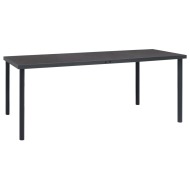 vidaXL Vonkajší jedálenský stôl antracitový 190x90x74 cm oceľ - cena, srovnání