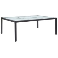 vidaXL Vonkajší jedálenský stôl čierny 200x150x74 cm polyratan - cena, srovnání