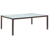 vidaXL Vonkajší jedálenský stôl hnedý 200x150x74 cm polyratan - cena, srovnání