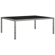 vidaXL Vonkajší jedálenský stôl sivý 200x150x74 cm polyratan - cena, srovnání