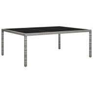 vidaXL Vonkajší jedálenský stôl sivý 200x150x74 cm polyratan - cena, srovnání