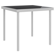 vidaXL Vonkajší jedálenský stôl svetlosivý 80x80x72 cm sklo a oceľ - cena, srovnání