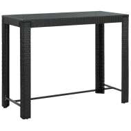 vidaXL Záhradný barový stôl čierny 140,5x60,5x110,5 cm polyratanový - cena, srovnání