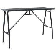 vidaXL Záhradný barový stôl, čierny 180x60x110 cm, tvrdené sklo - cena, srovnání