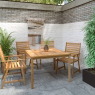 vidaXL Záhradný jedálenský stôl 110x110x77 cm masívne tíkové drevo - cena, srovnání