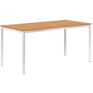 vidaXL Záhradný jedálenský stôl 160x80x75 cm teakový masív a nehrdzavejúca oceľ - cena, srovnání