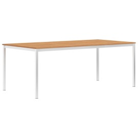 vidaXL Záhradný jedálenský stôl 200x100x75 cm, tíkový masív a oceľ