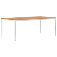 vidaXL Záhradný jedálenský stôl 200x100x75 cm, tíkový masív a oceľ - cena, srovnání
