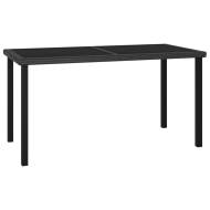vidaXL Záhradný jedálenský stôl čierny 140x70x73 cm polyratanový - cena, srovnání